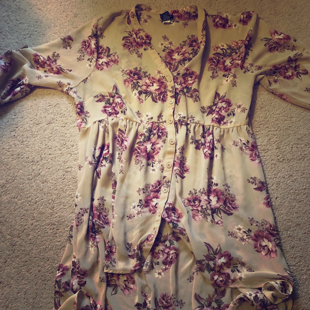 Asymmetrical button down shirt